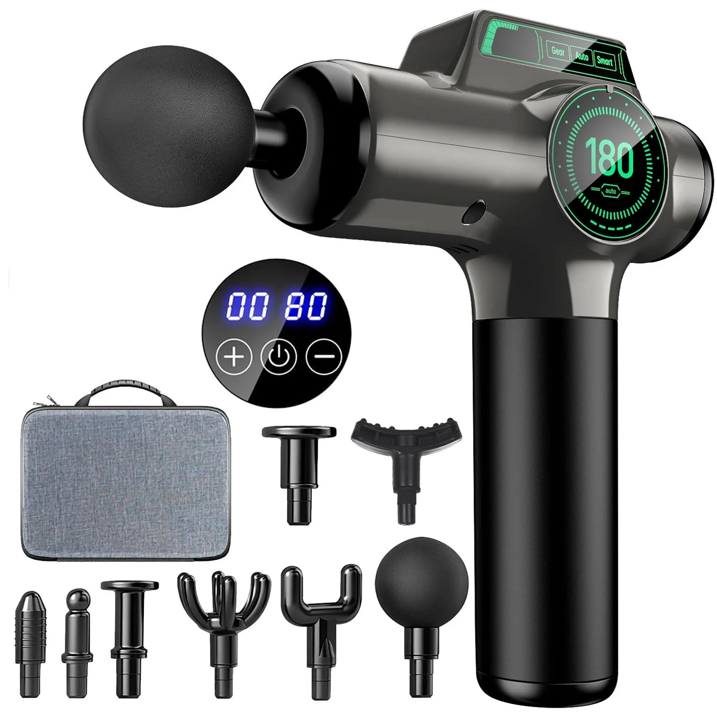 Massage Gun 99 Speeds 8 Attachments for Full Body Recovery