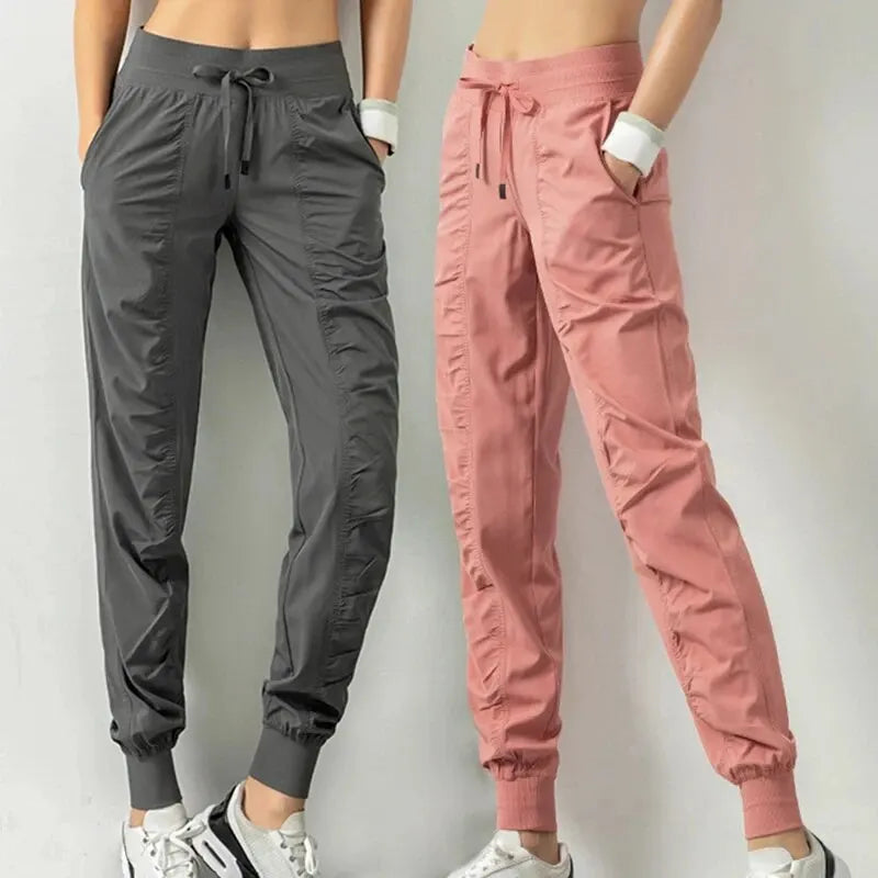 CZGUKE Women's Quick Dry Drawstring Joggers With Pockets