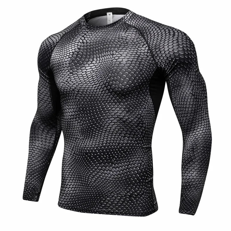 Men's Fitness Running Long Sleeve Quick Dry Training Shirt