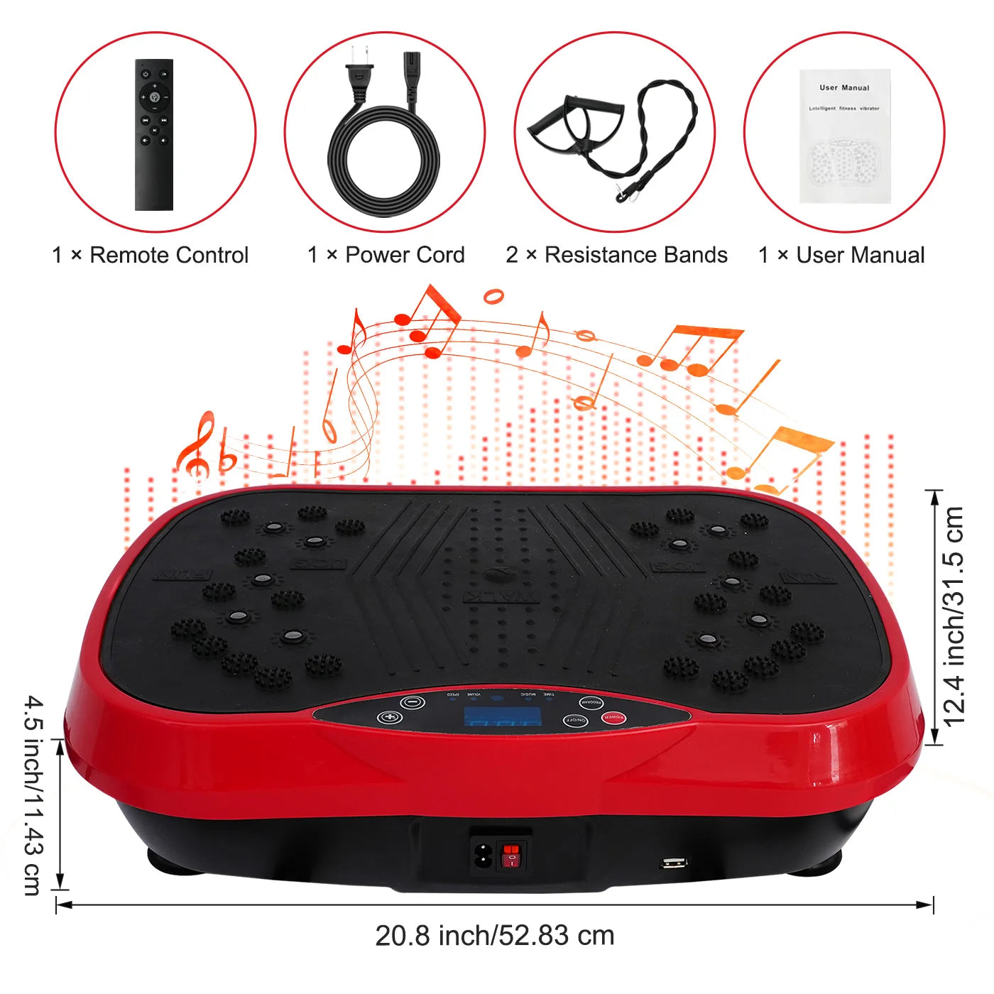 Vibration Plate Exercise Machine Full Body Fat Burning Home Fitness Equipment With 200W Motor 120 Speeds 3 Programs