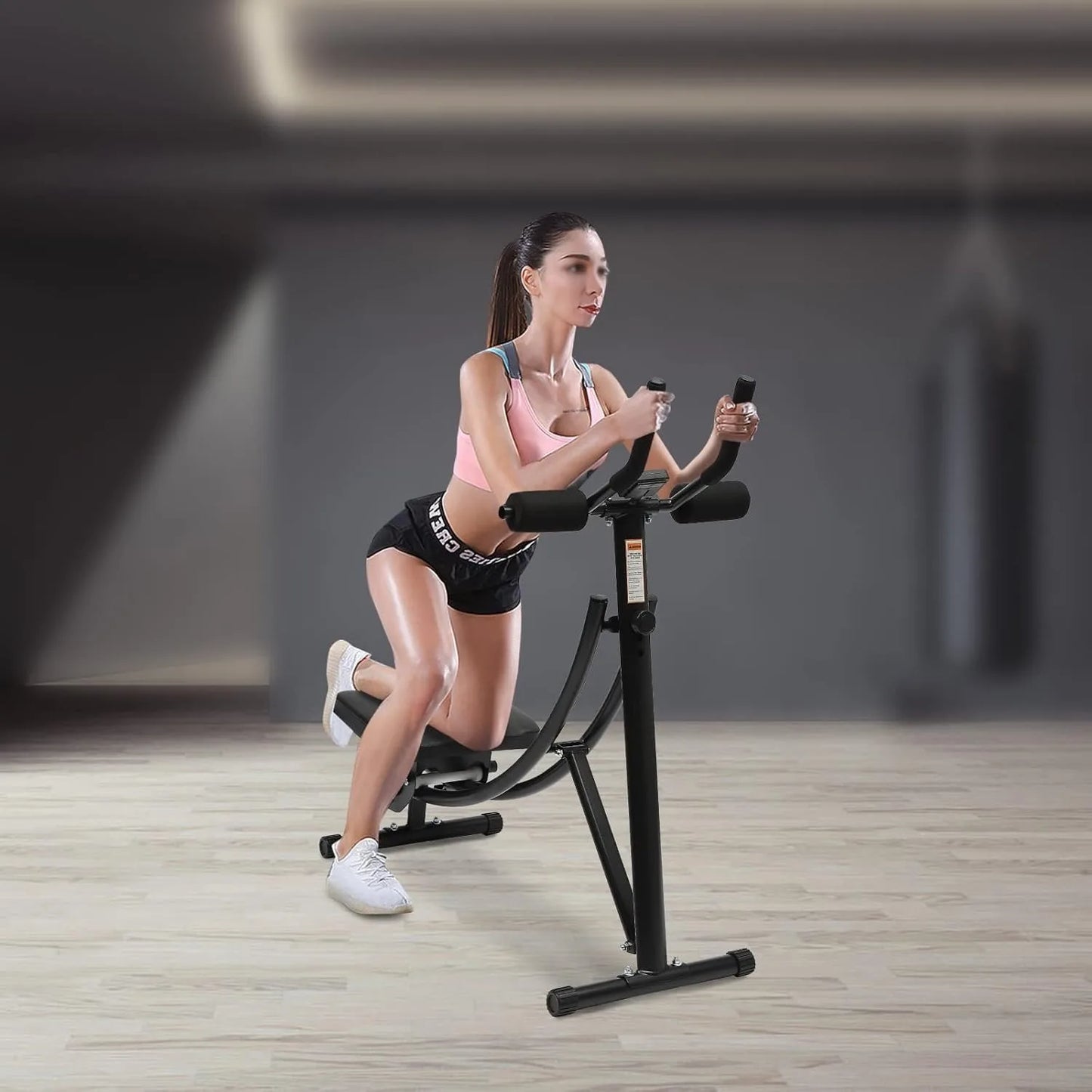Foldable Abdominal Trainer AB Workout Machine With LCD Monitor