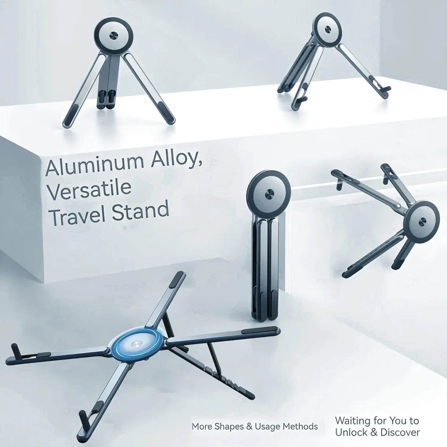 Portable Magnetic Phone Holder Selfie Stick 3-In-1 Foldable Tripod