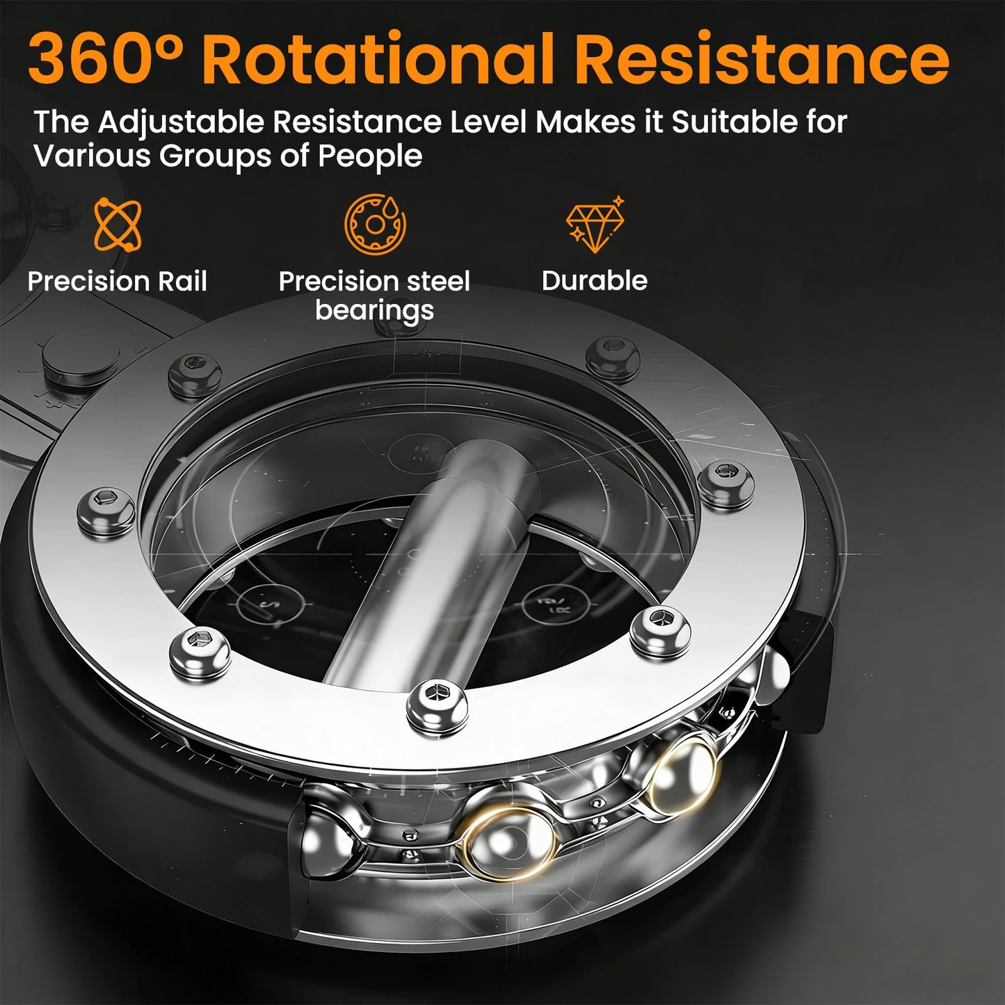 Rotator Multifunctional Grip Strength Trainer Adjustable 8 to 15 Pounds