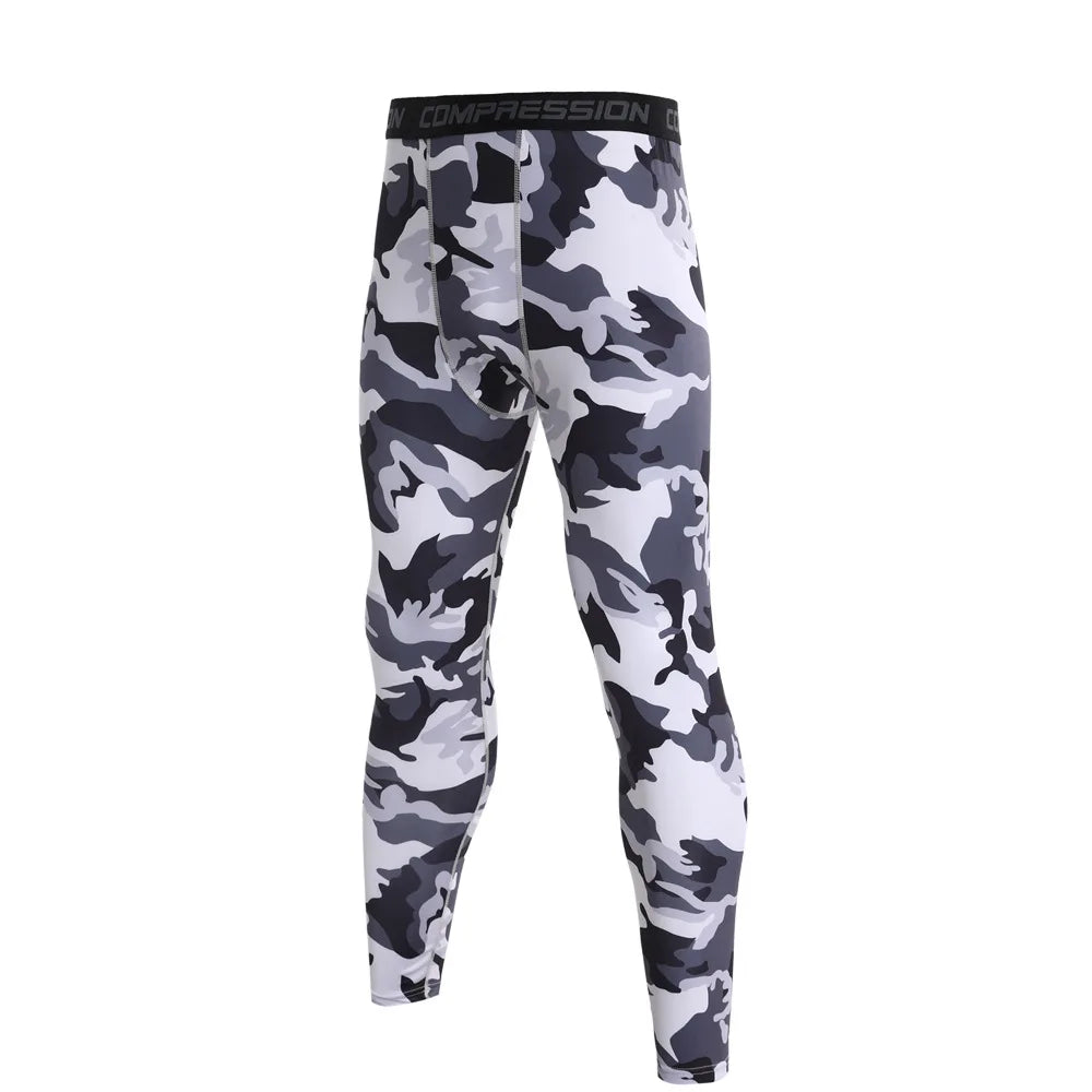 Men's Camouflage Running Training Compression Leggings For Sports