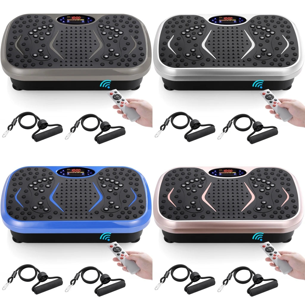 Homfa Vibration Plate Exercise Machine For Full Body Workout Bands