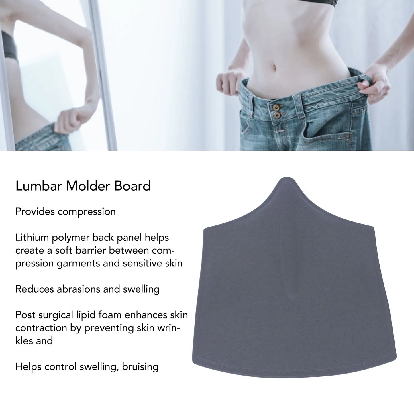 TMISHION Lumbar Molder Liposuction Back Board Foam Compression Ab Board
