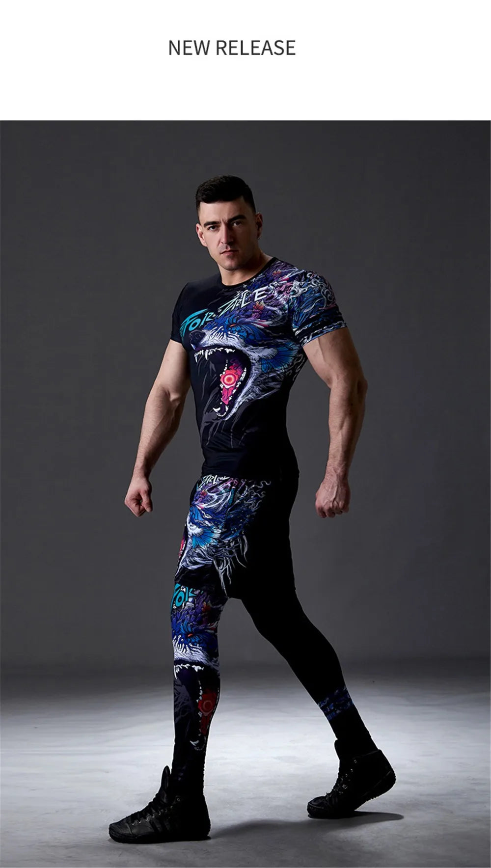 GANYANR Men Running Sets Sports Tracksuit For Fitness And Training