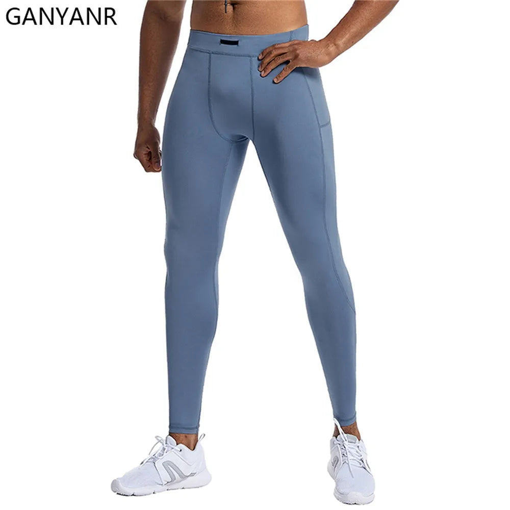 GANYANR Men Running Sets Sports Tracksuit For Fitness And Training
