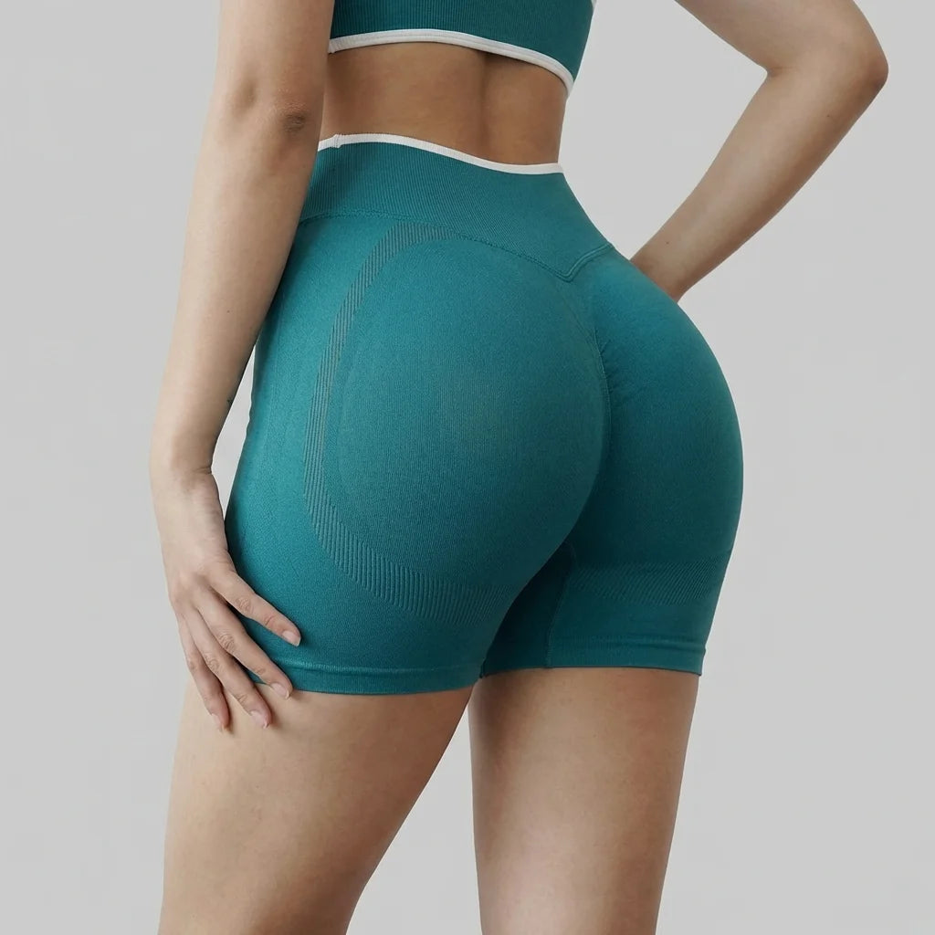 Women's High Waist Seamless Yoga Shorts For Gym And Running