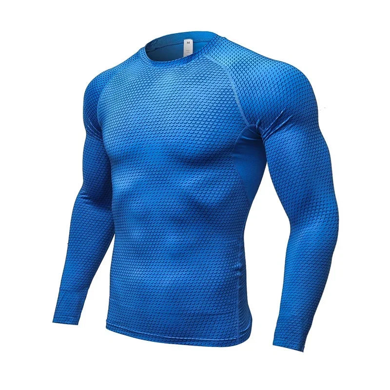 Men's Fitness Running Long Sleeve Quick Dry Training Shirt