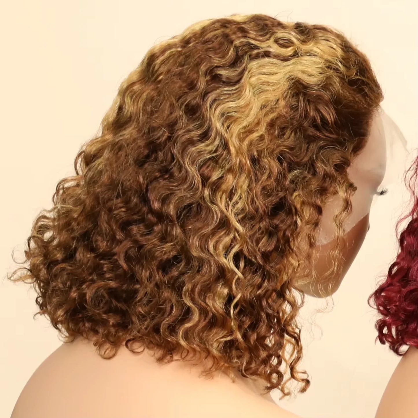 Missblue Brazilian Water Wave Lace Front Glueless Remy Hair Wig
