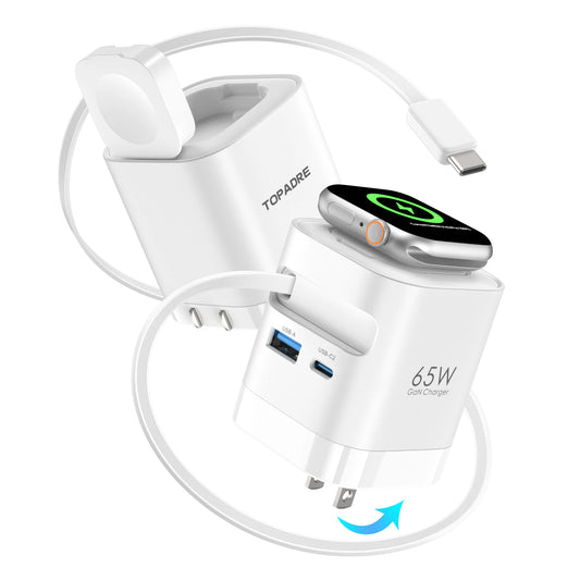 TOPADRE 65W Wireless Charger For Apple Watch MacBook iPhone
