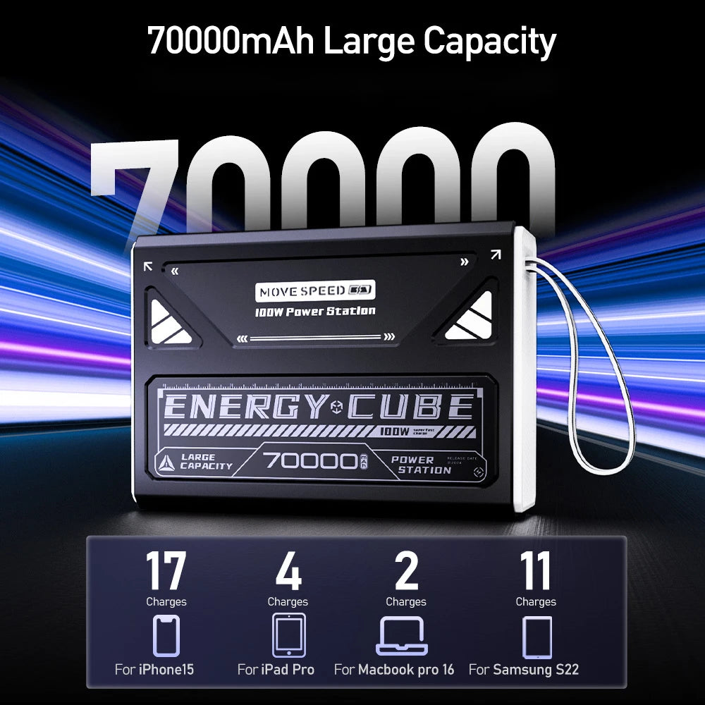 Movespeed Z70 Pro 70000mAh PowerBank 140W Fast Charge MacBook Pro