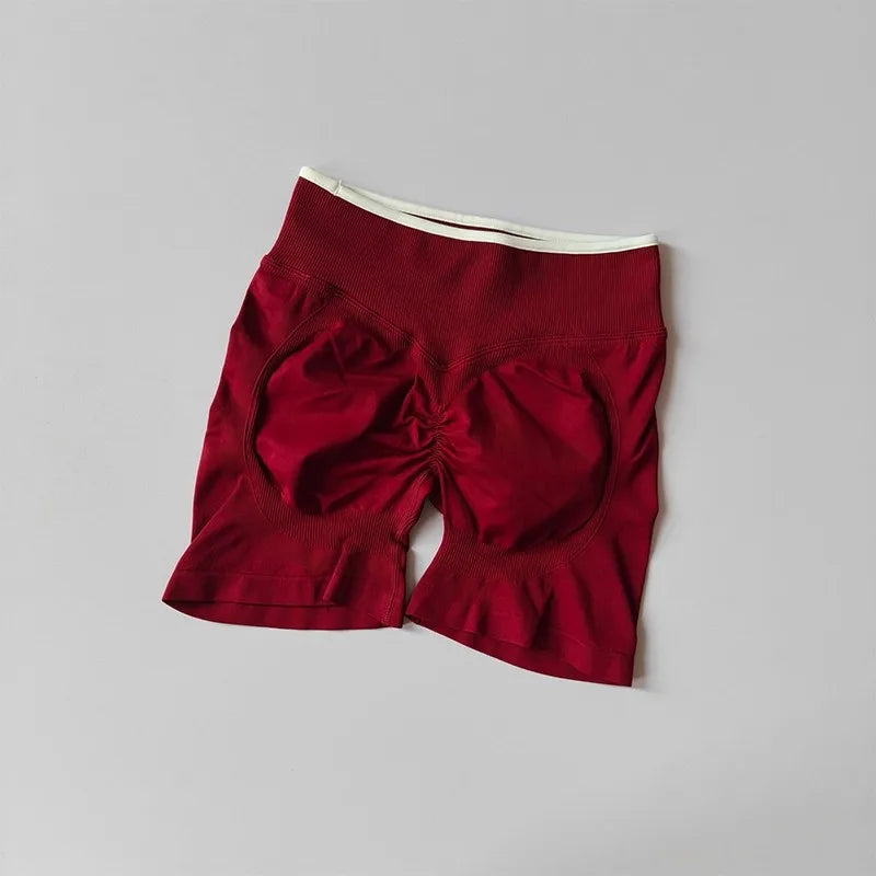 Women's High Waist Seamless Yoga Shorts For Gym And Running