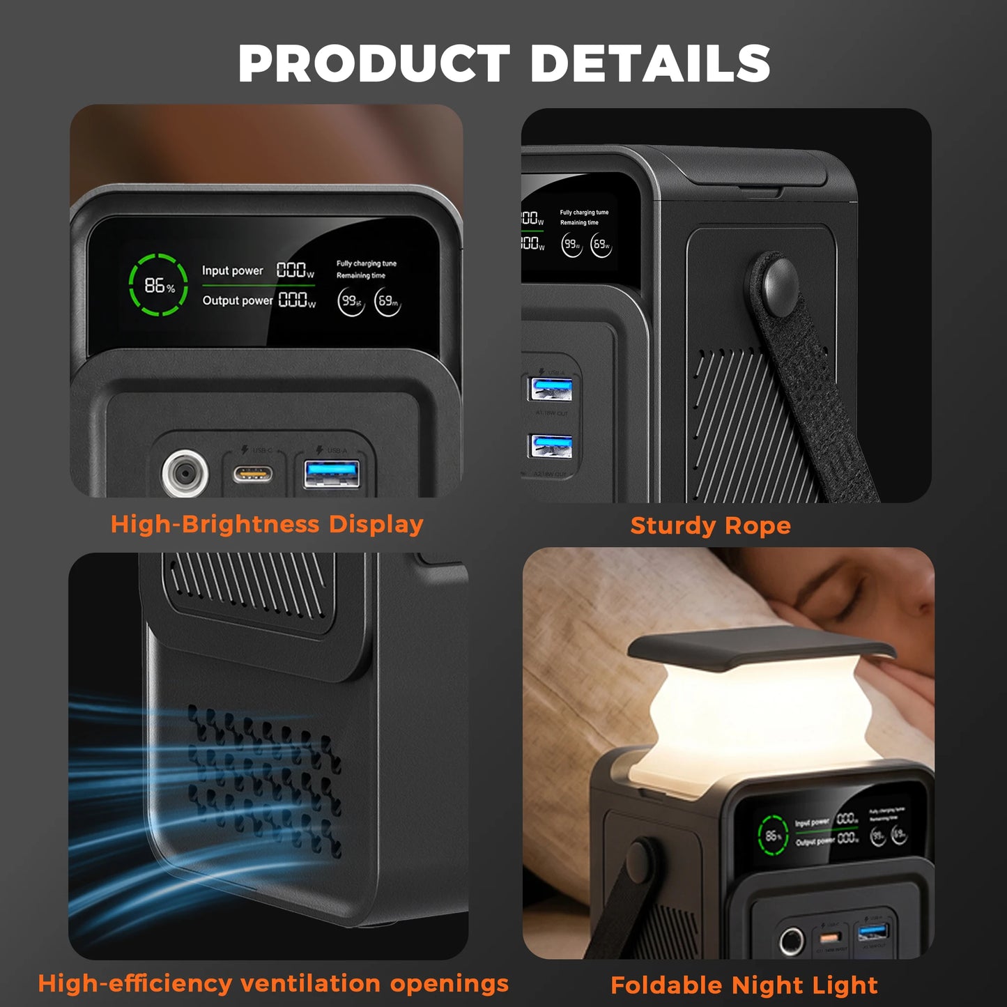 CTOLITY 192Wh LiFePO4 Portable Power Station 200W Solar Generator