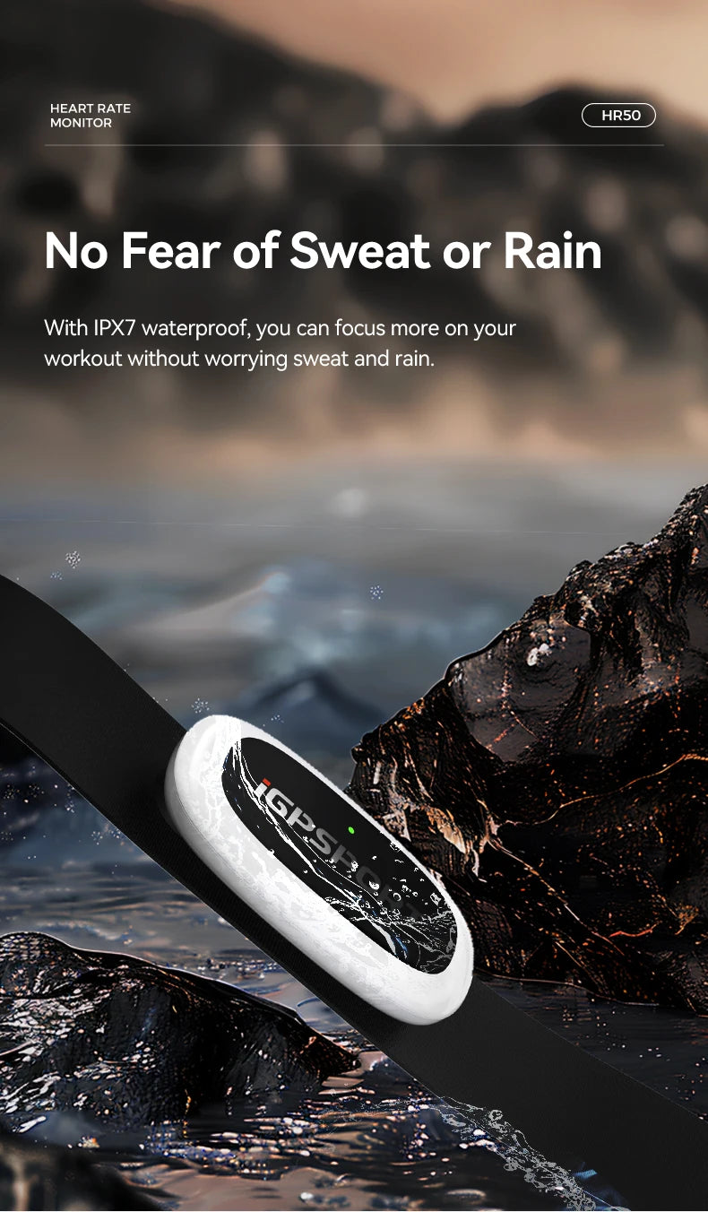 iGPSPORT HR50 Heart Rate Sensor IPX7 Waterproof For Bike Computer And Running