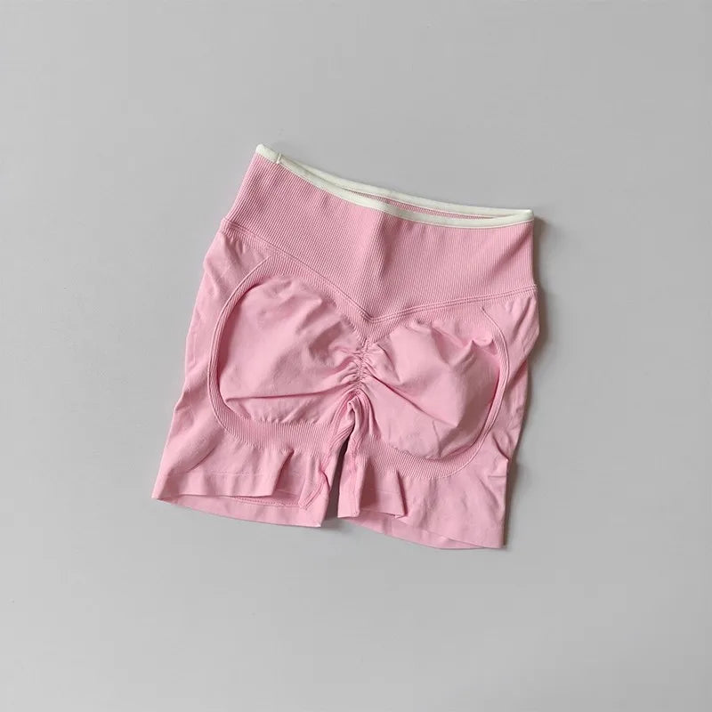 Women's High Waist Seamless Yoga Shorts For Gym And Running