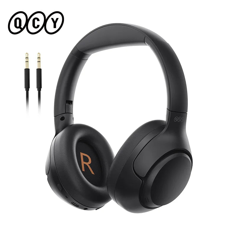 QCY H3 ANC Wireless Headphones With Hybrid Noise Cancellation And Transparency Mode 40mm Drivers Hi Res Sound