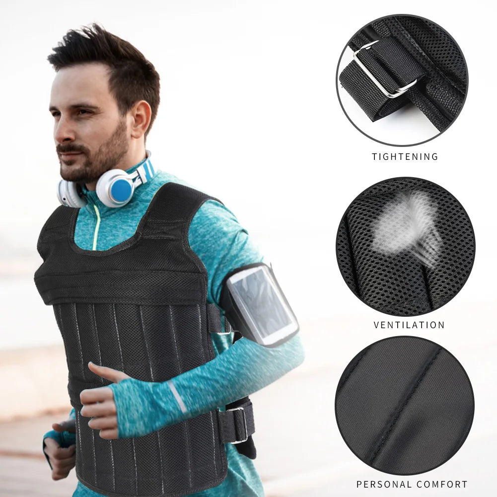 VKTECH Loading Weighted Vest 50Kg For Running Training Fitness Equipment