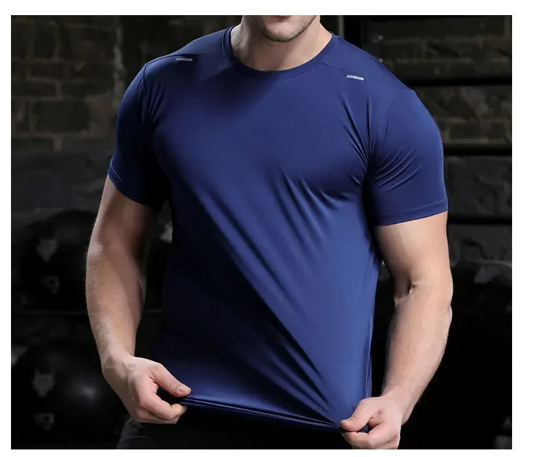 Shedao Men's Summer Breathable Quick Dry Cycling Top Outdoor Running T Shirt