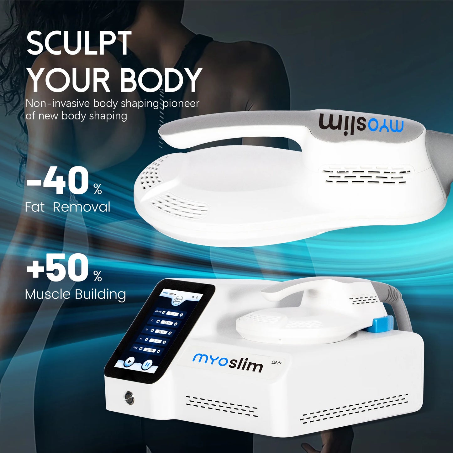 MYOSLIM 6500W EMS Muscle Builder And Fat Reducer Advanced Technology