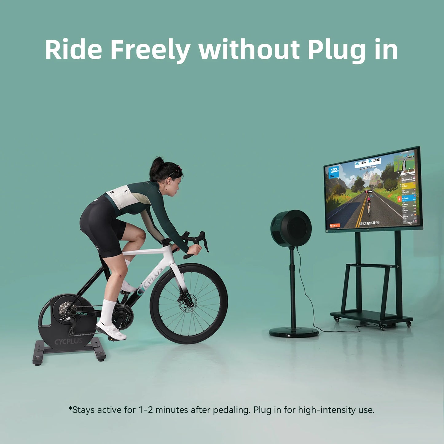 Cycplus R200 Smart Bike Trainer 2200W Indoor Power ANT Plus And BLE 5.0 Compatible For Precision Studio Workouts