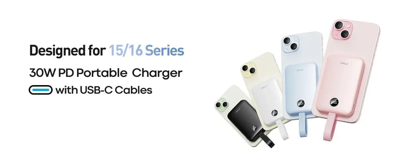 iWALK 10000mAh Wireless Power Bank 30W Fast Charging USB C