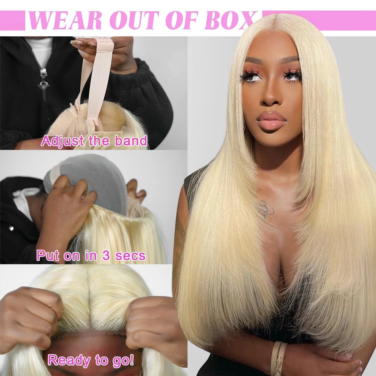 Lalabobo HD Lace Front Wig Glueless Pre Plucked Brazilian Straight