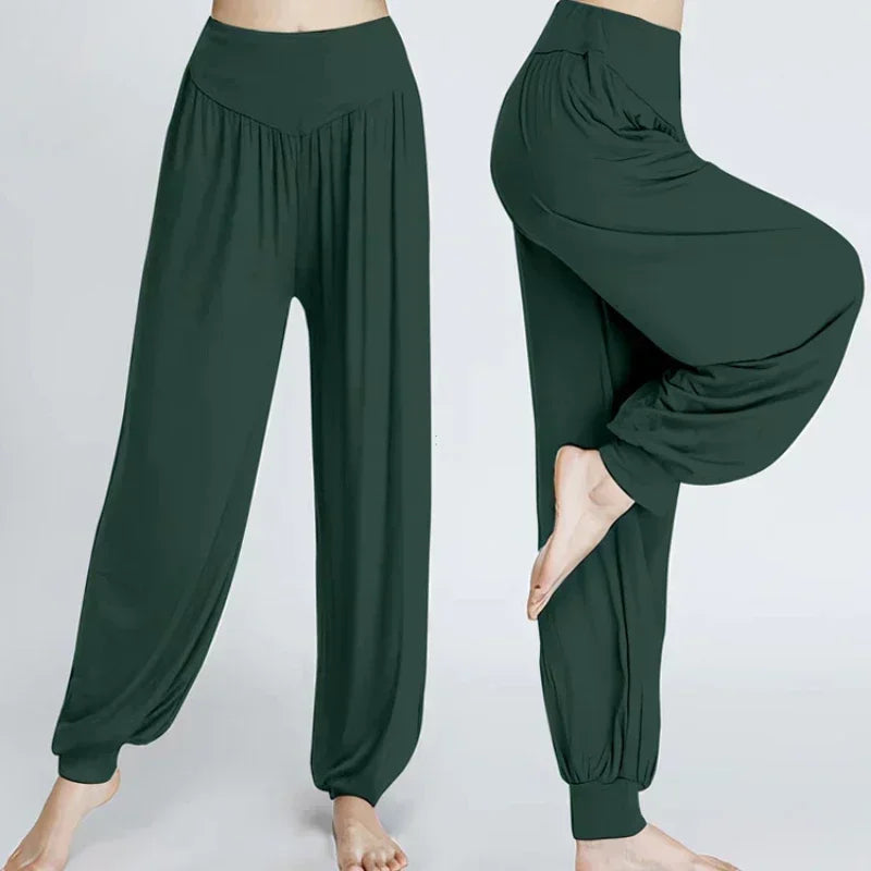Women's Elastic Yoga Pants Loose Casual Breathable Polyester