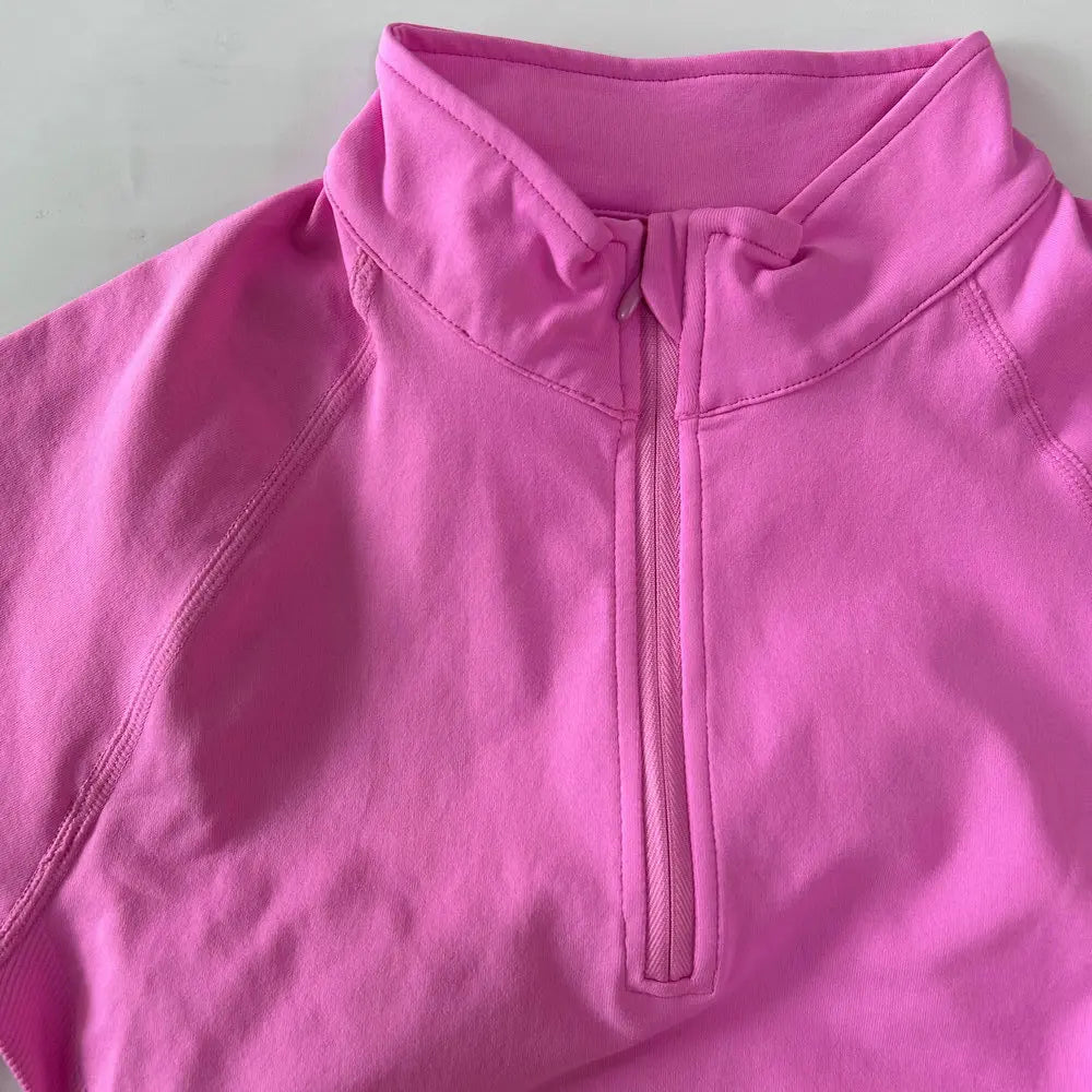 Yoga Jacket Half Zip For Women Long Sleeve Seamless Activewear With Breathable Ventilation And High Stretch