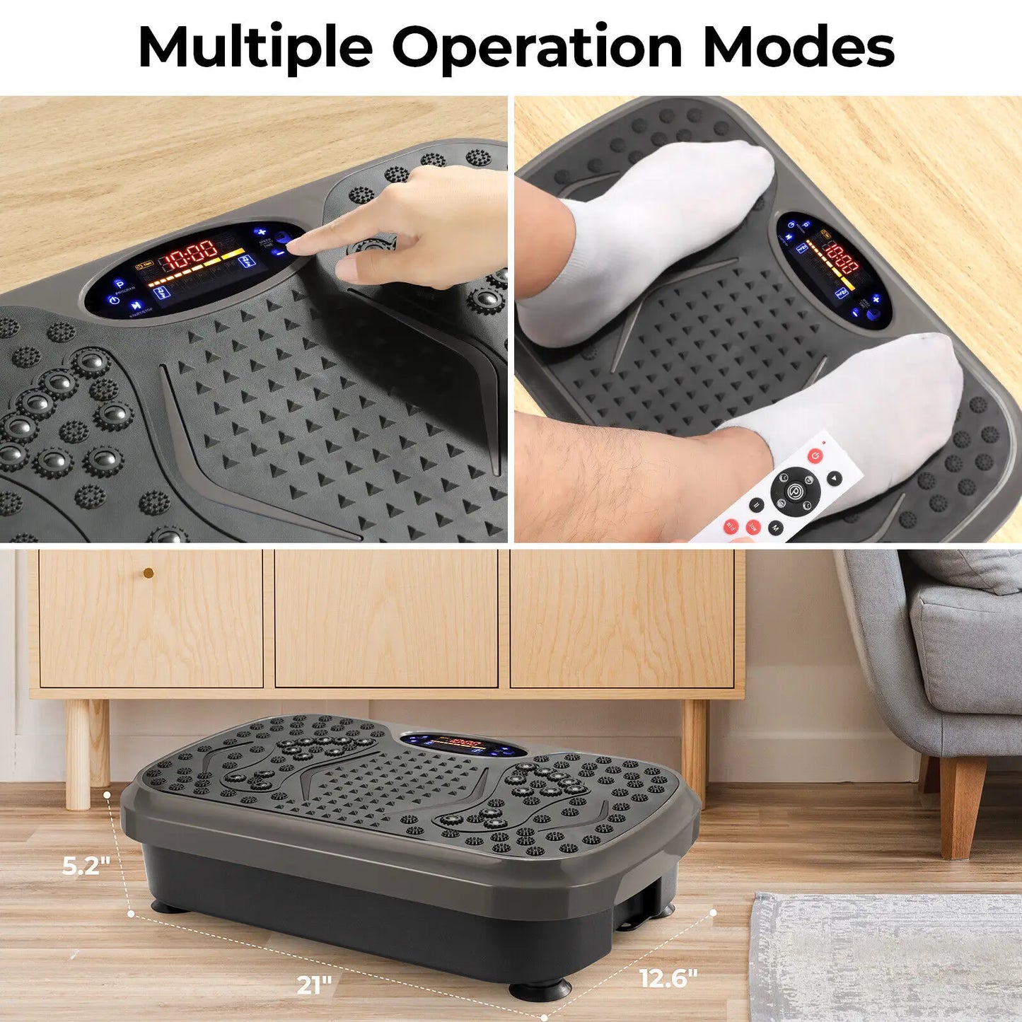 Homfa Vibration Plate Exercise Machine For Full Body Workout Bands