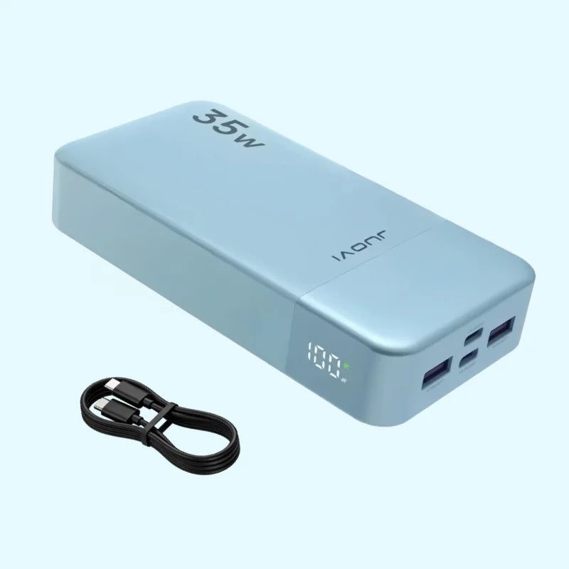 JUOVI 20000mAh PD 35W Power Bank With 4 USB Ports USB C USB A