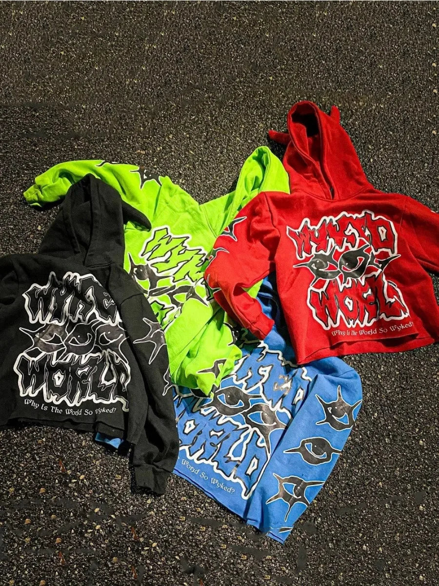 Street Gothic Hoodie Mens Hip Hop Style Hooded Sweatshirt