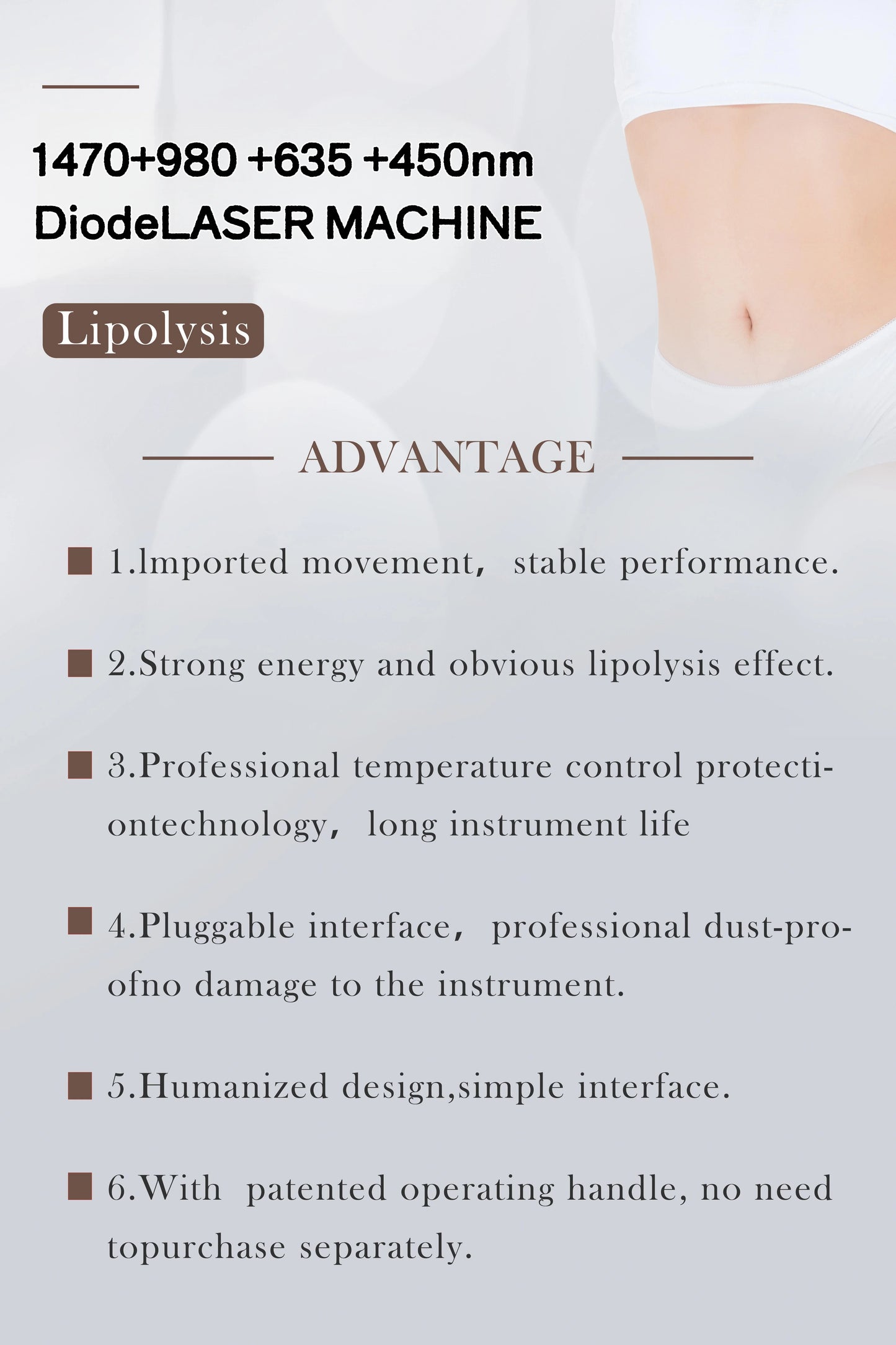 MYOSLIM Diode Laser Lipolysis System For Body Slimming