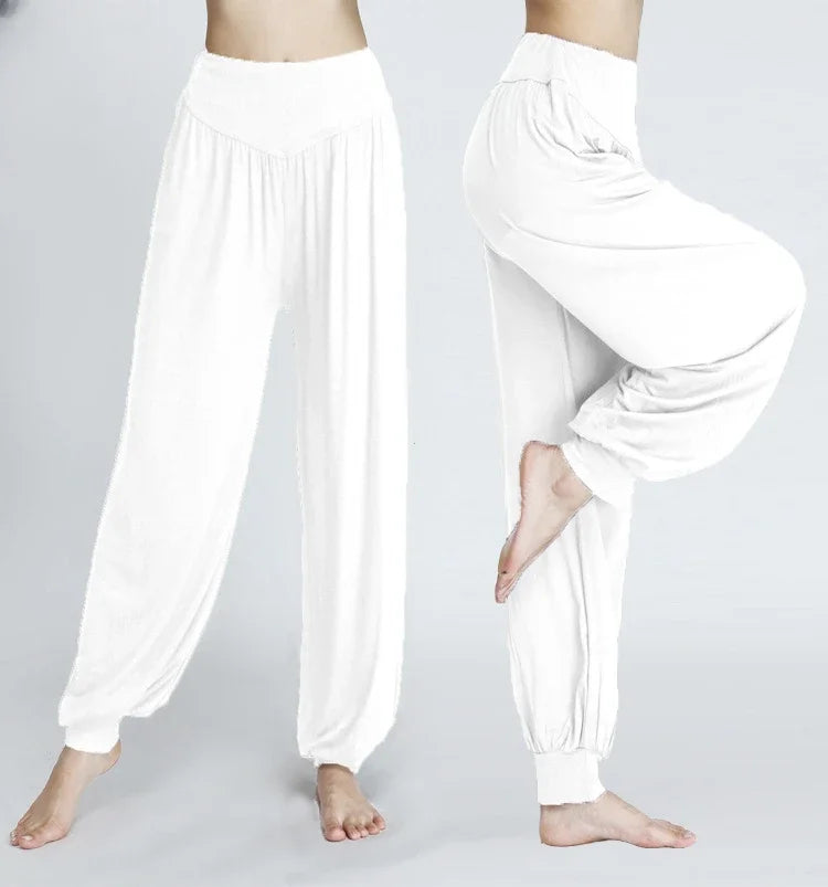 Women's Elastic Yoga Pants Loose Casual Breathable Polyester