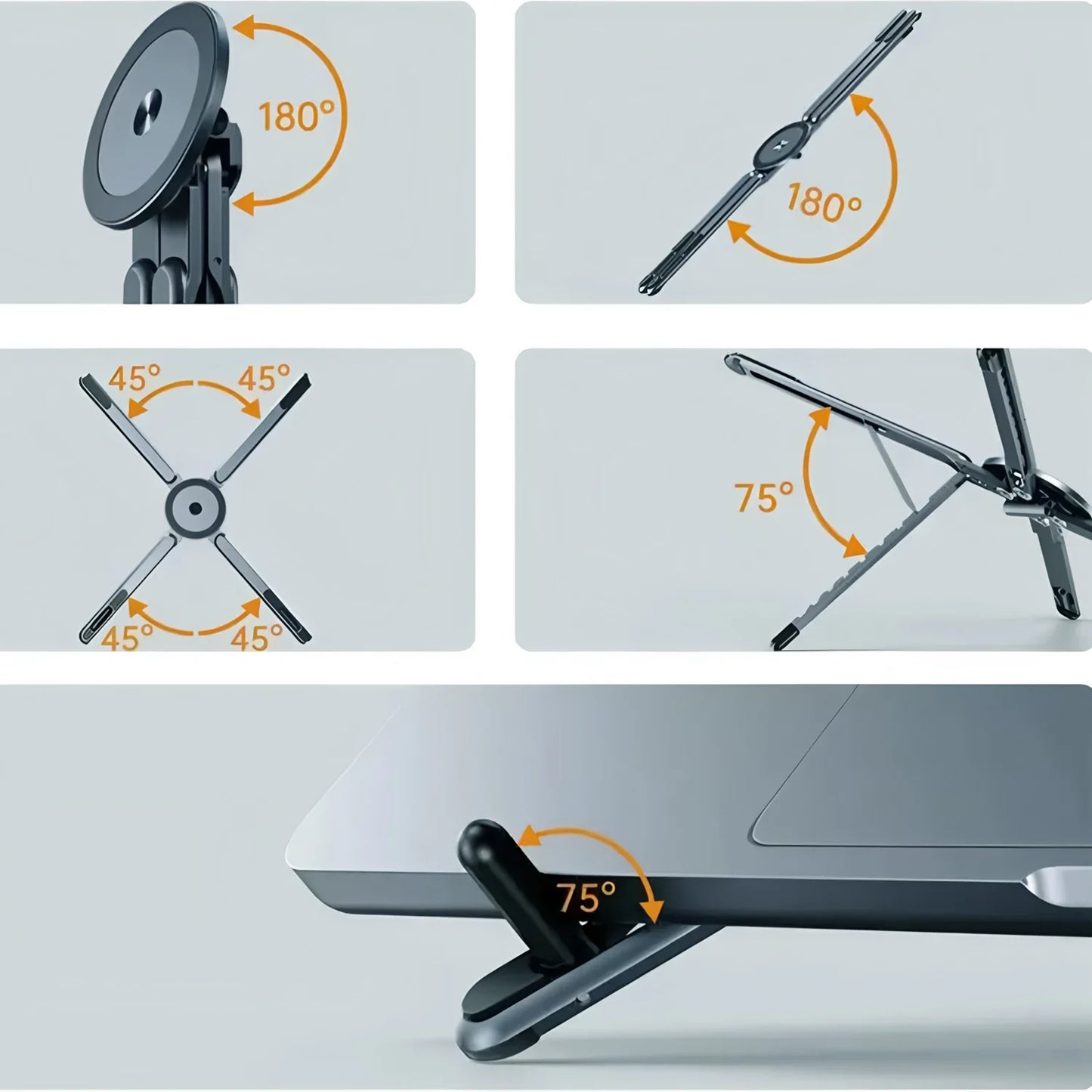 Portable Magnetic Phone Holder Selfie Stick 3-In-1 Foldable Tripod