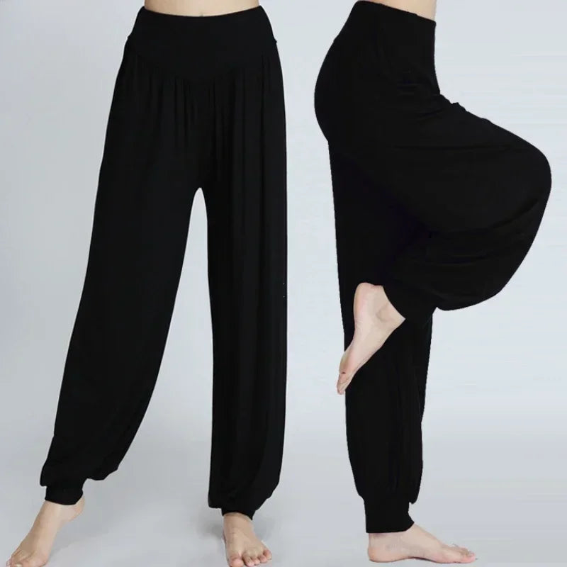Women's Elastic Yoga Pants Loose Casual Breathable Polyester
