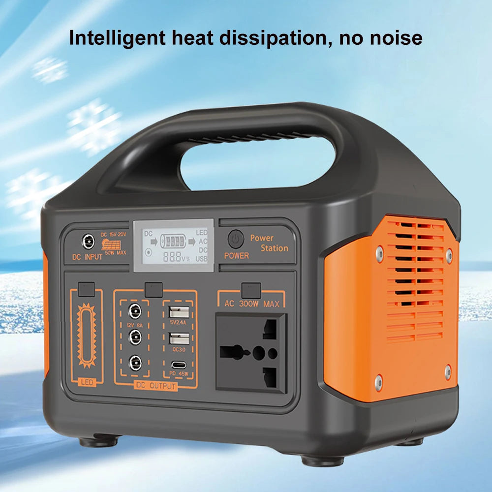 GaiaRay Portable Solar Generator 460.8Wh LiFePO4 Battery 110V