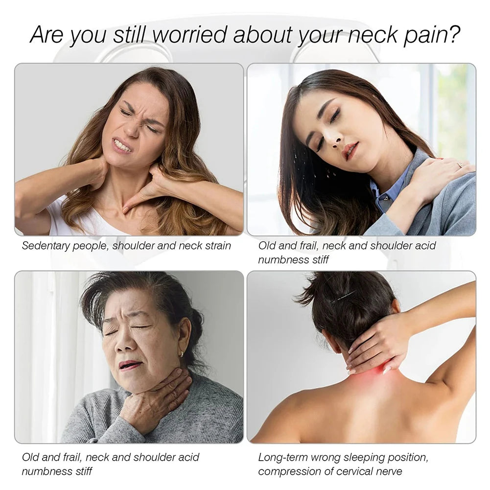 4 Head Neck Massager USB Rechargeable With 6 Modes