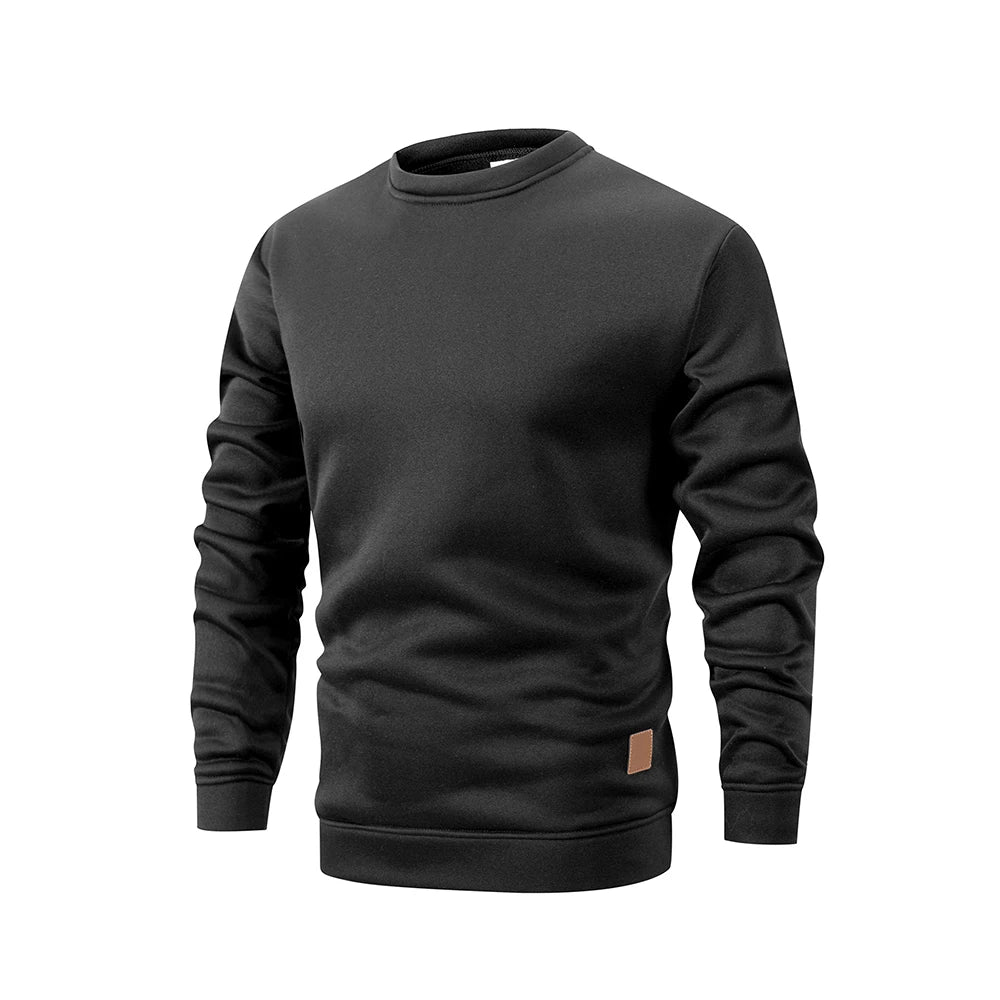 Men's Crew Neck Knit Pullover Sweatshirt Long Sleeve Polyester