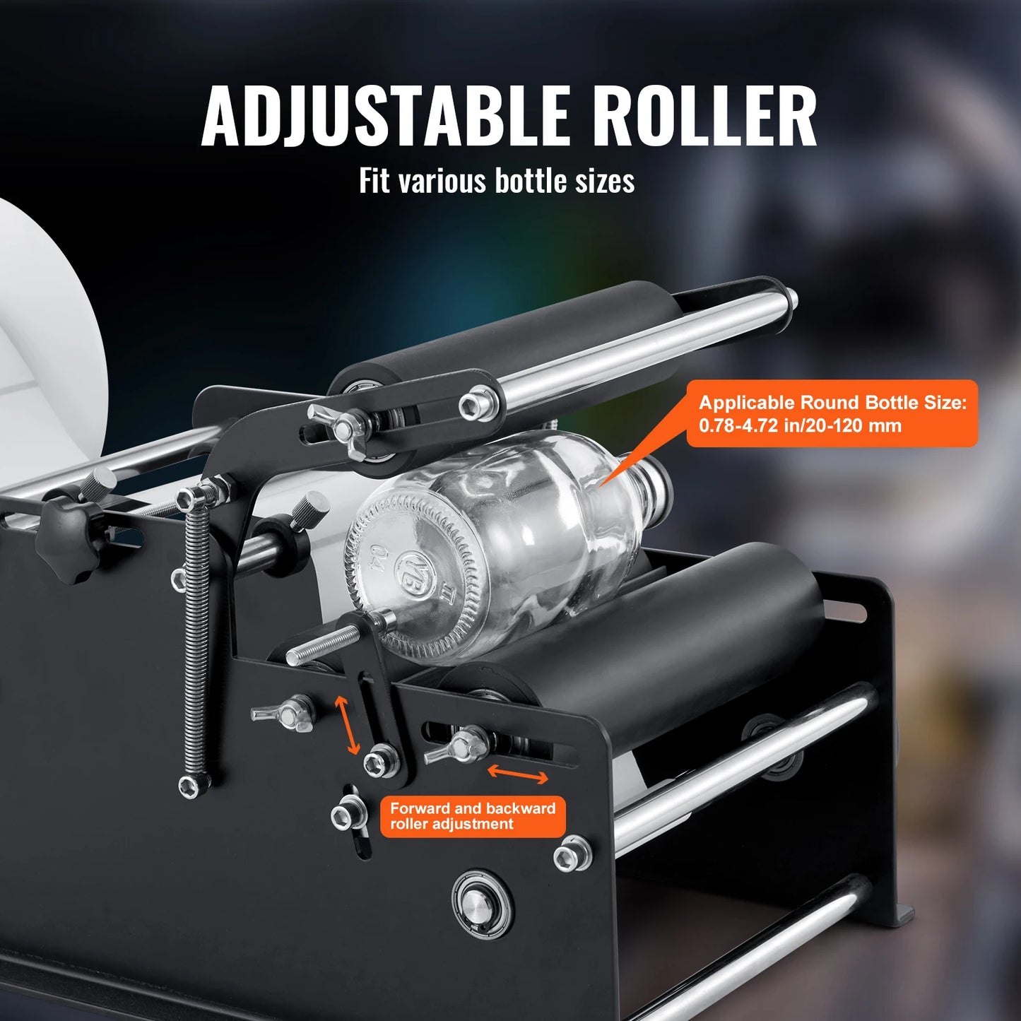 Manual Round Bottle Labeling Machine Adjustable Labeler Non Electric