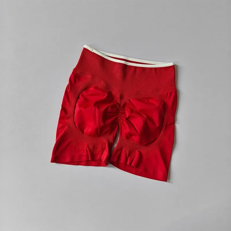 Women's High Waist Seamless Yoga Shorts For Gym And Running