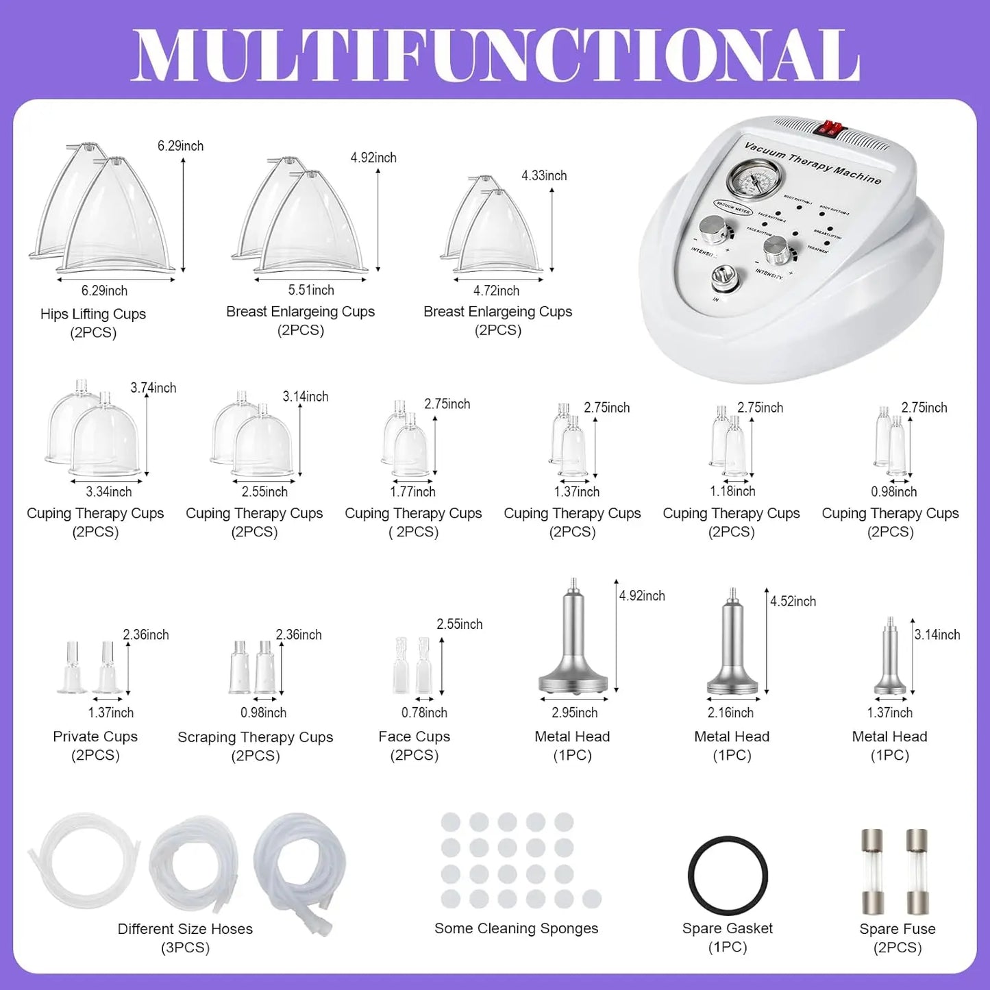 Salon Vacuum Cupping Massage Machine With Multi Cup Sets