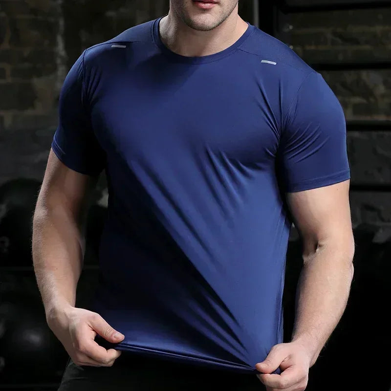 Shedao Men's Summer Breathable Quick Dry Cycling Top Outdoor Running T Shirt
