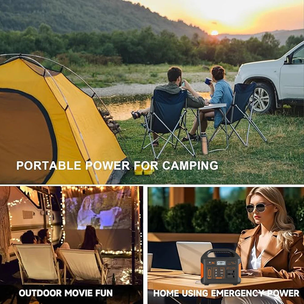 GaiaRay Portable Solar Generator 460.8Wh LiFePO4 Battery 110V