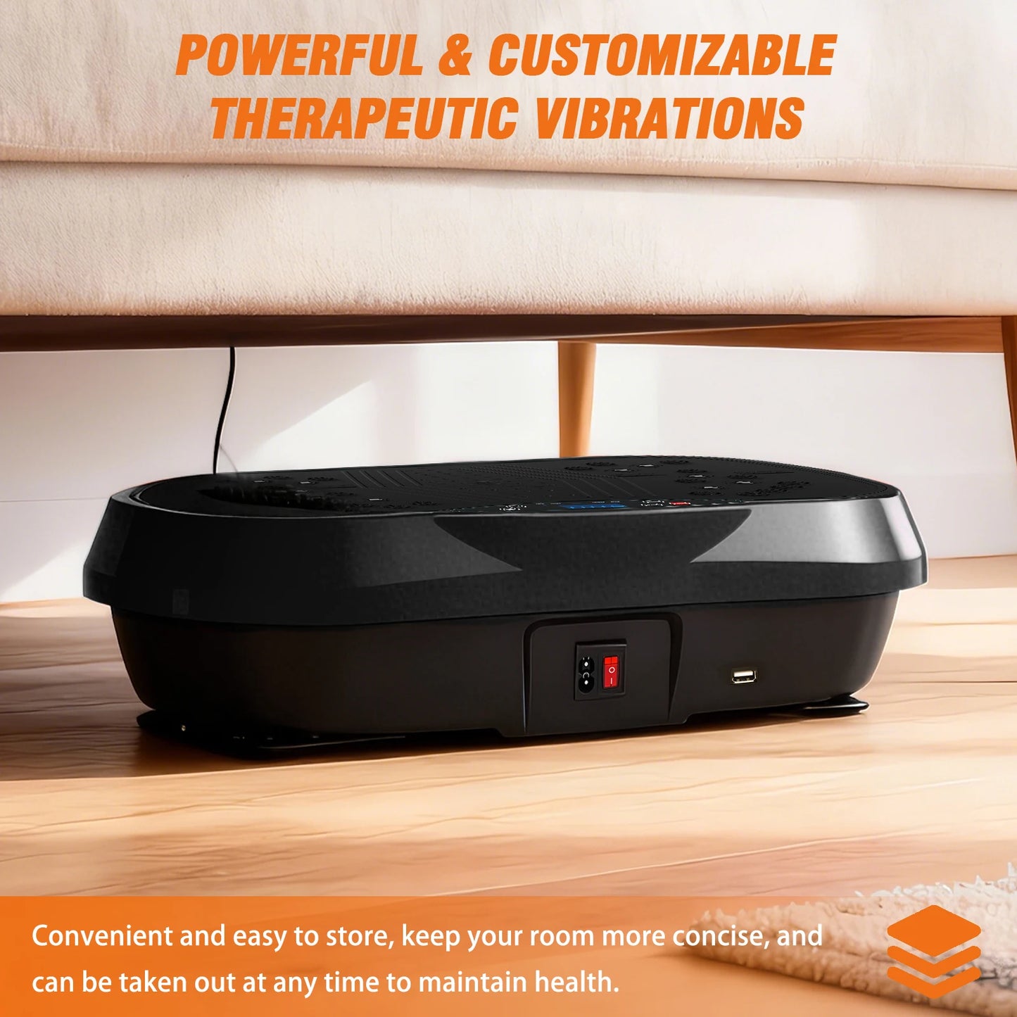 Portable Vibration Plate Exercise Machine With Bluetooth Resistance Bands