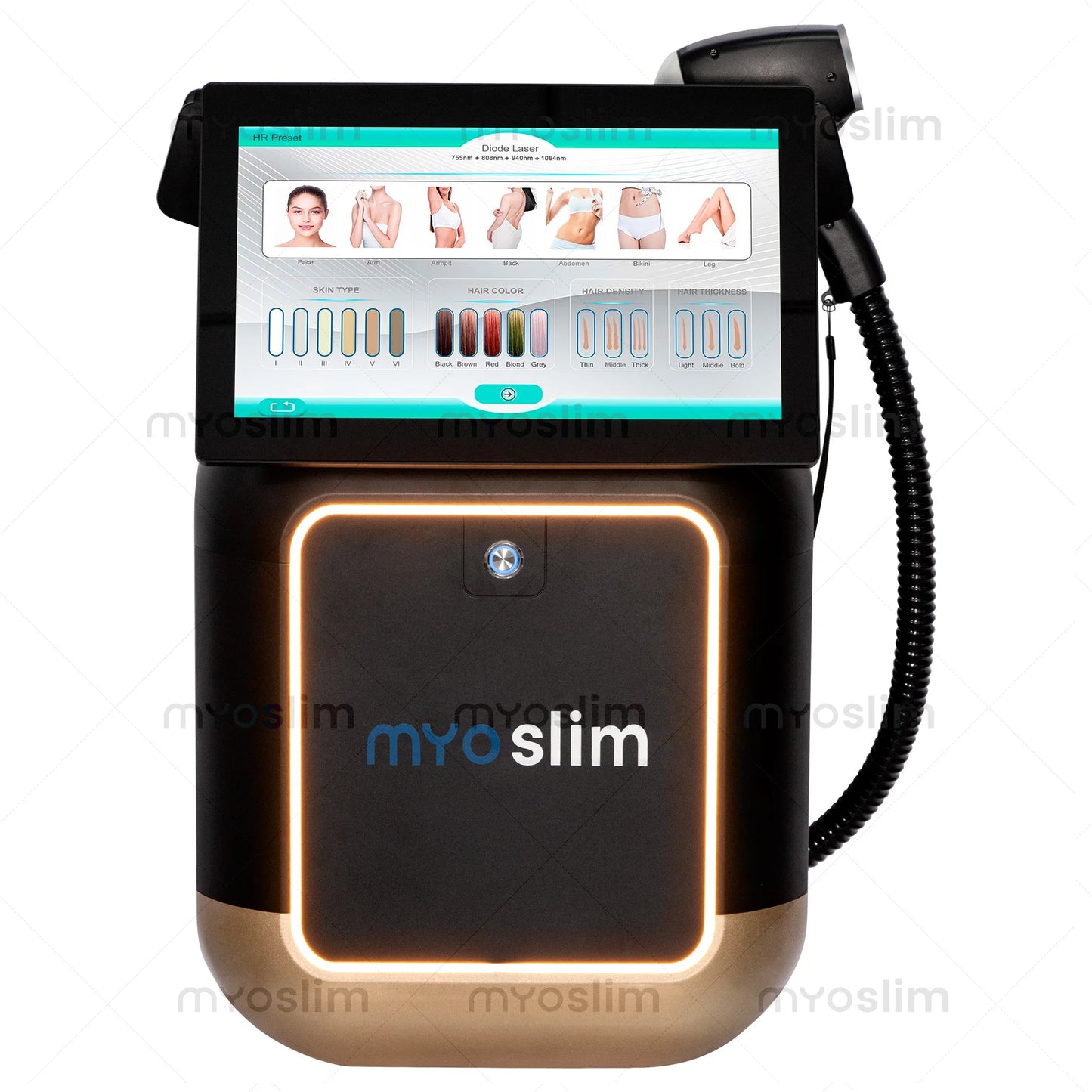 MYOSLIM Diode Laser Hair Removal Device Soprano 4 Wave 755 940 1064 808nm CE