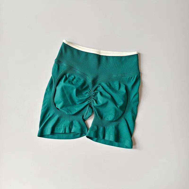 Women's High Waist Seamless Yoga Shorts For Gym And Running