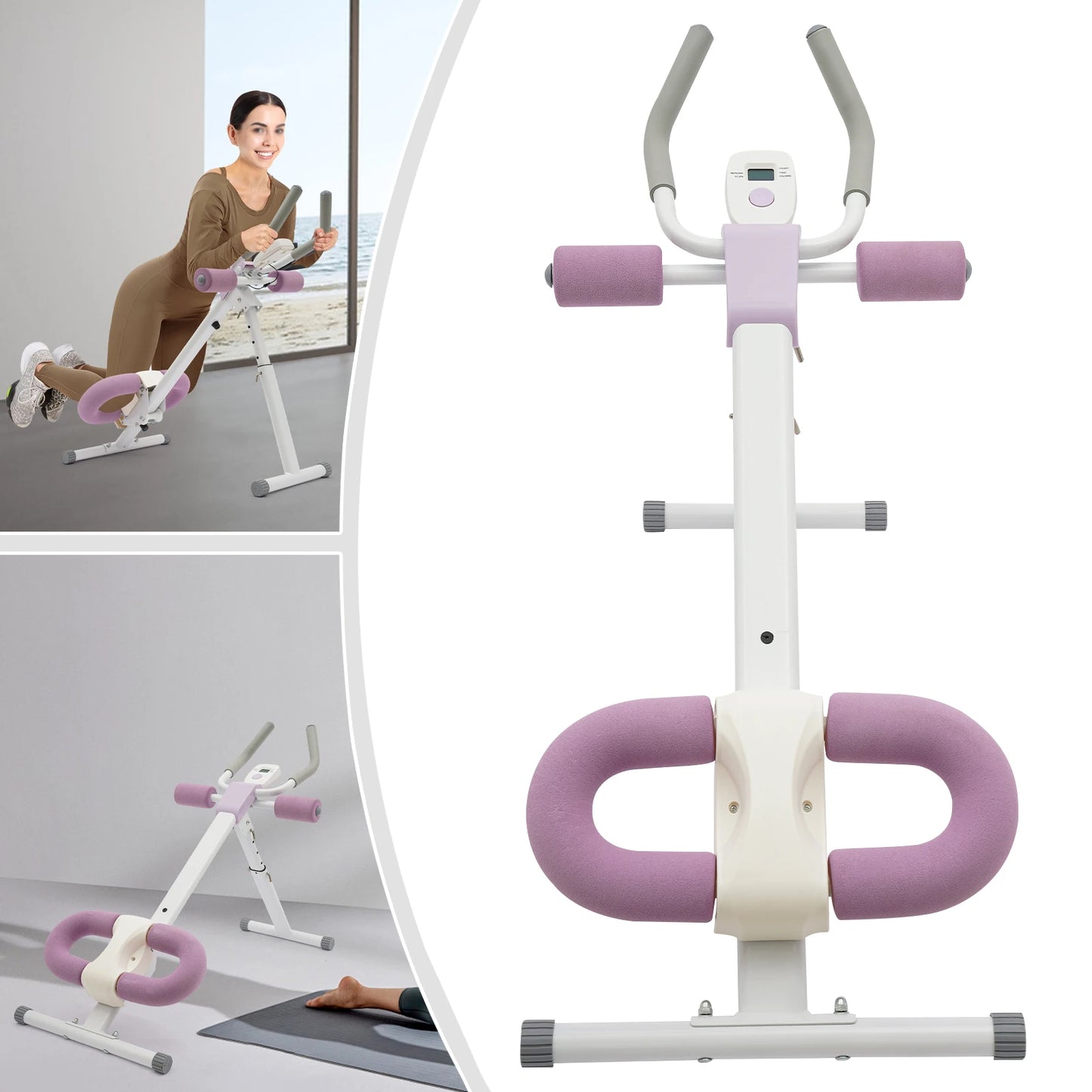 Foldable Abdominal Trainer With Adjustable Incline And Heights