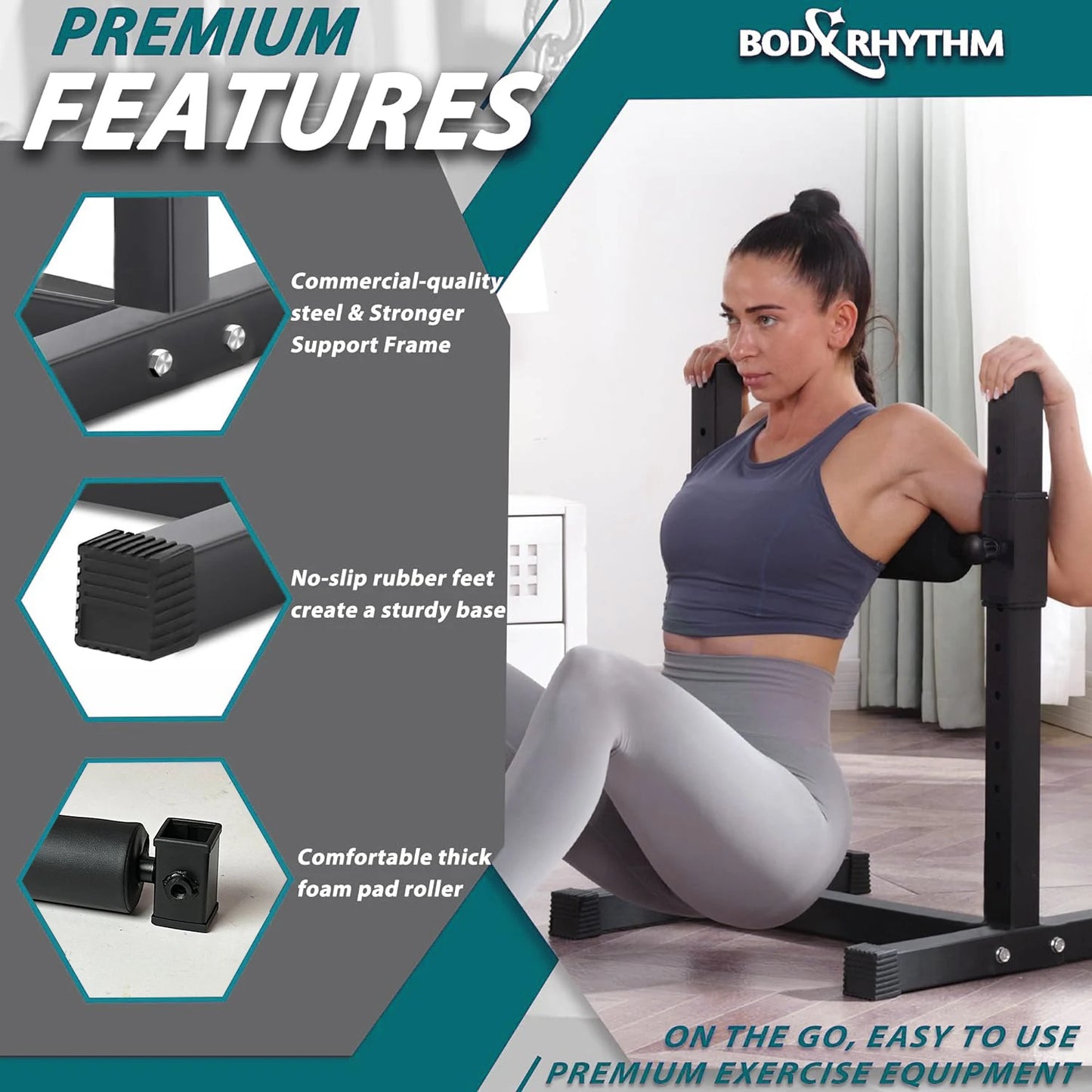 MARSAFIT Single Leg Squat Roller With Adjustable Height Stand